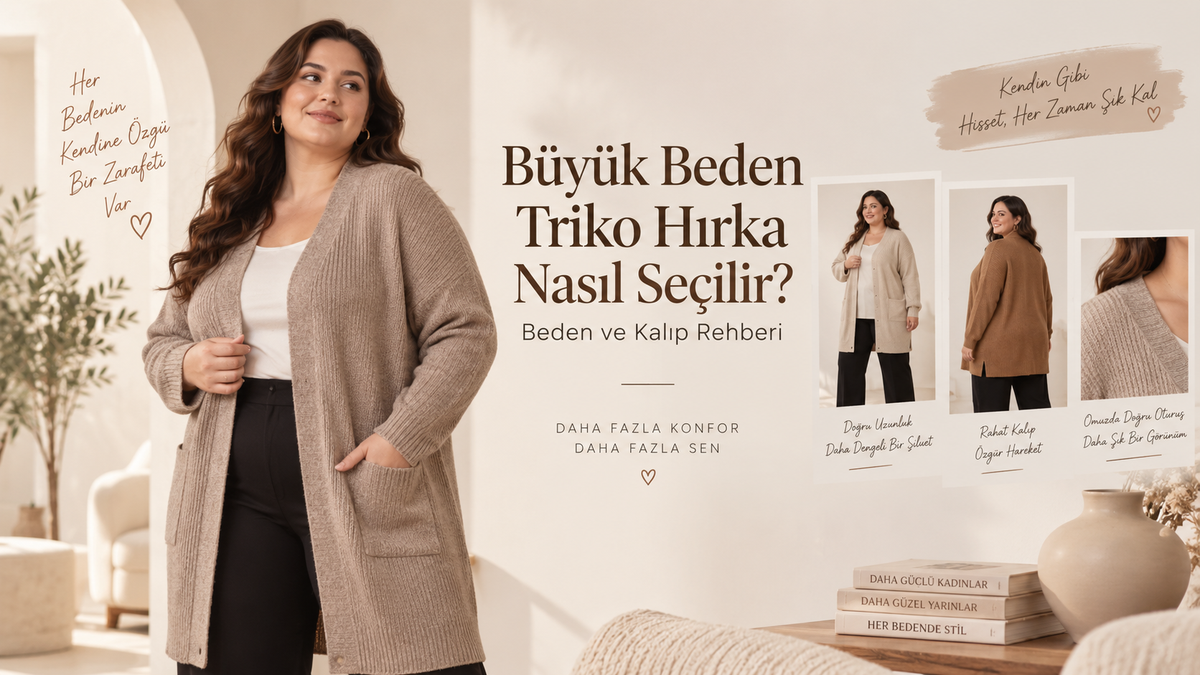 Büyük beden triko hırka beden ve kalıp rehberi