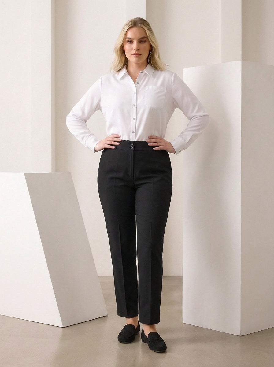 Plus Size Women's High-Waist Tailored Trousers - Image 91