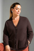 Strickjacke in großen Größen mit Biesen-Details