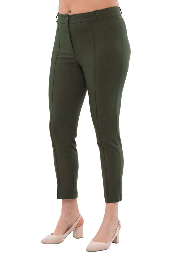 Büyük Beden Kadın Yüksek Bel Likralı Atlas Pantolon