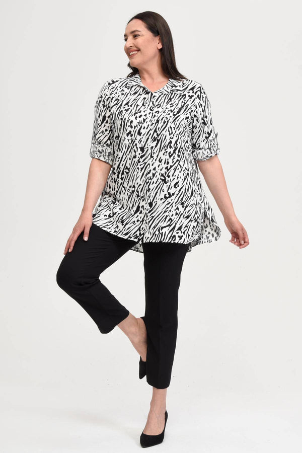 Special Design for Plus Size Women: Viscose Tunic Shirt