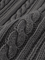 Produktfoto: Lange Damenstrickjacke mit Zopfmuster und Knöpfen, große Größen