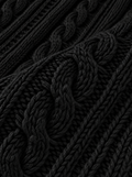 Lange Damenstrickjacke mit Zopfmuster und Knöpfen, große Größen