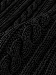 Produktfoto: Lange Damenstrickjacke mit Zopfmuster und Knöpfen, große Größen