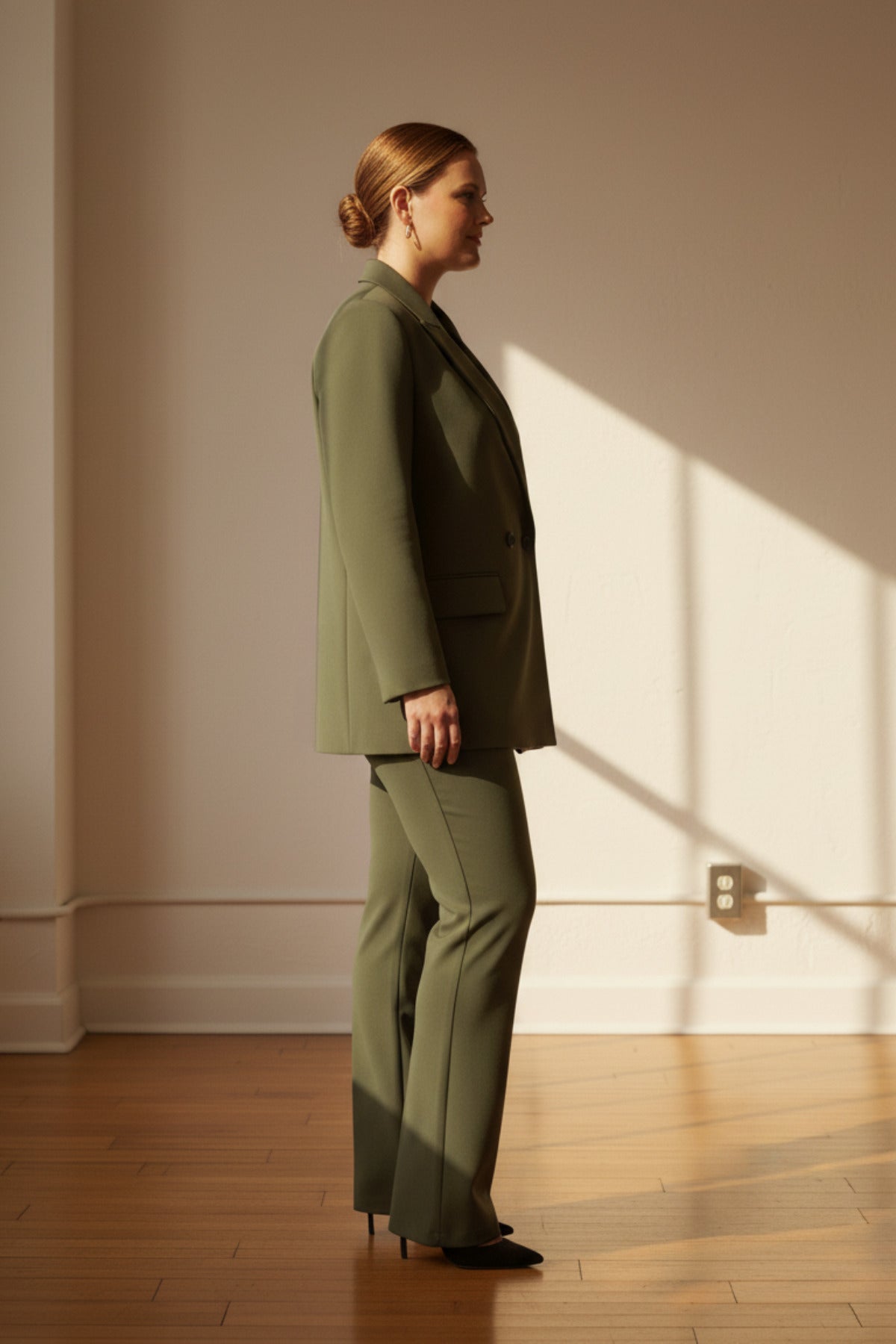 Plus Size Damen Oversize Blazer mit Schulterpolstern und Futter