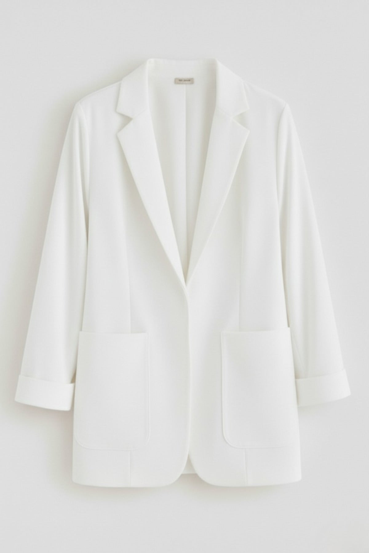 Chaqueta blazer de Atlas elástico con bolsillos para mujer, talla grande