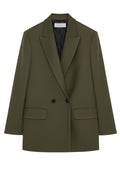 Plus Size Damen Oversize Blazer mit Schulterpolstern und Futter