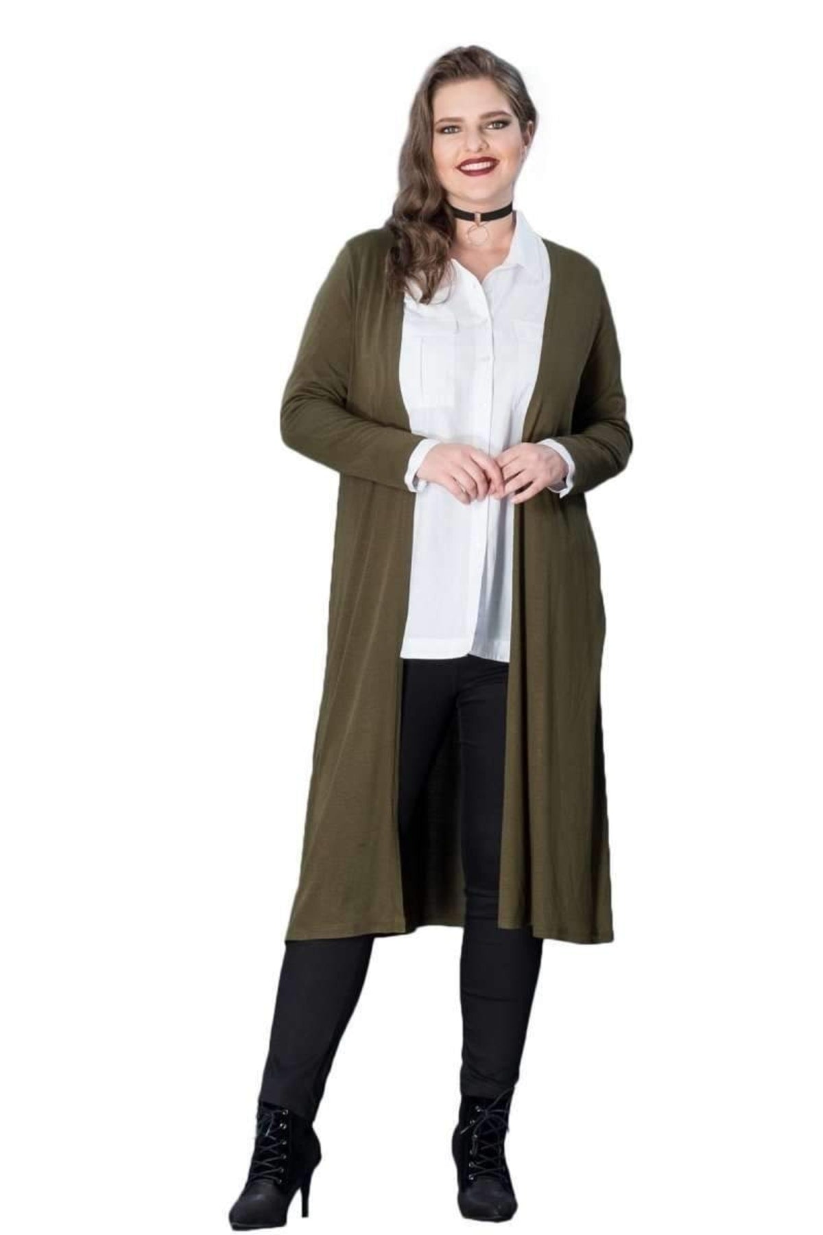 Lange Strickjacke
