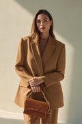 Plus Size Damen Oversize Blazer mit Schulterpolstern und Futter