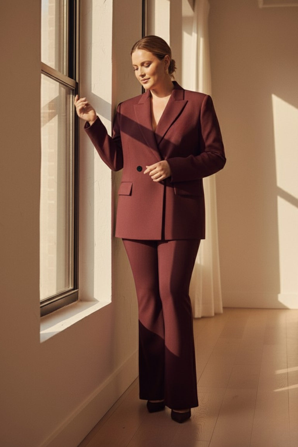 Büyük Beden Kadın  Oversize Vatkalı Astarlı Blazer Ceket - Image 75