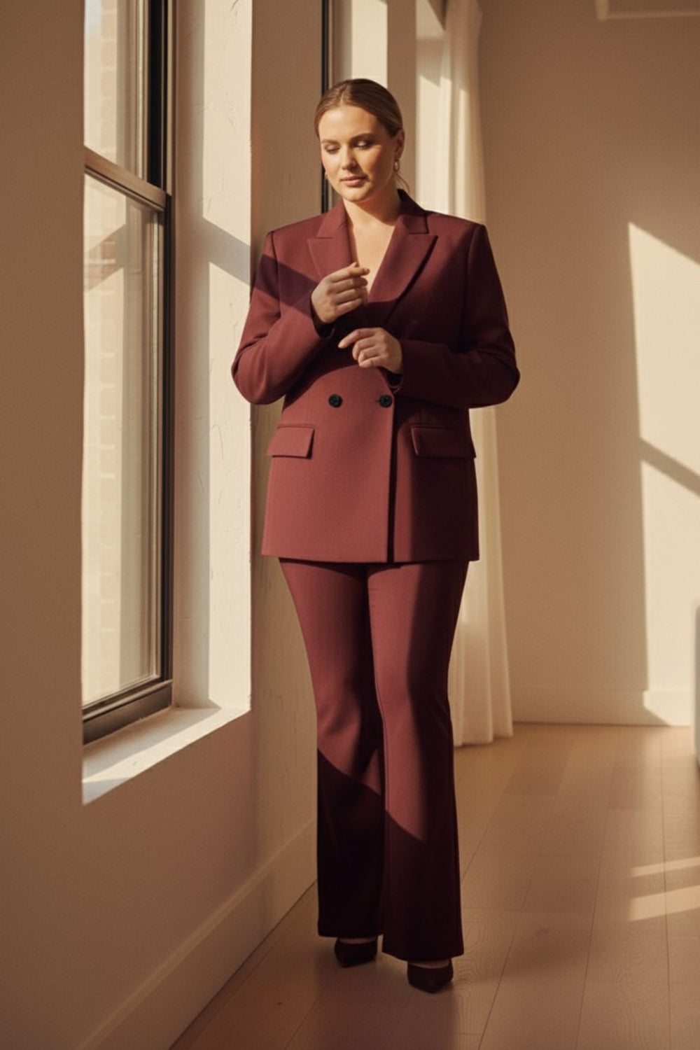Büyük Beden Kadın  Oversize Vatkalı Astarlı Blazer Ceket - Image 77