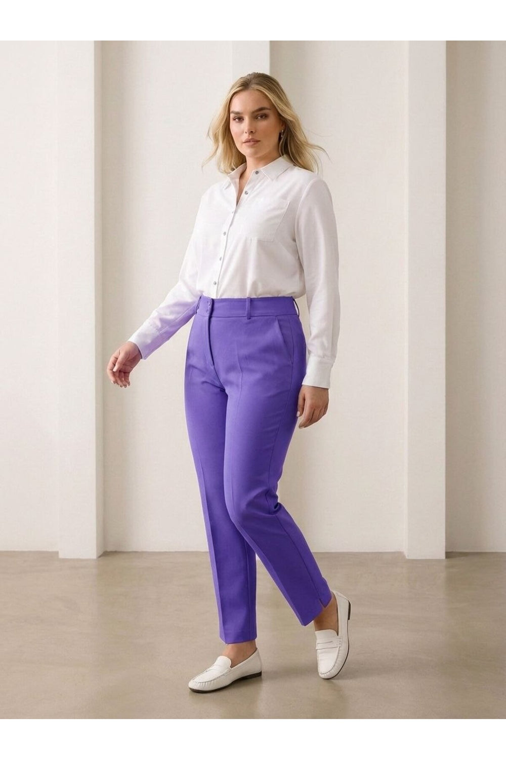 Plus Size Women's High-Waist Tailored Trousers - Image 69