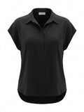 Plus Size Damen Jessica Satinbluse Modernes Design Eleganter Kragen