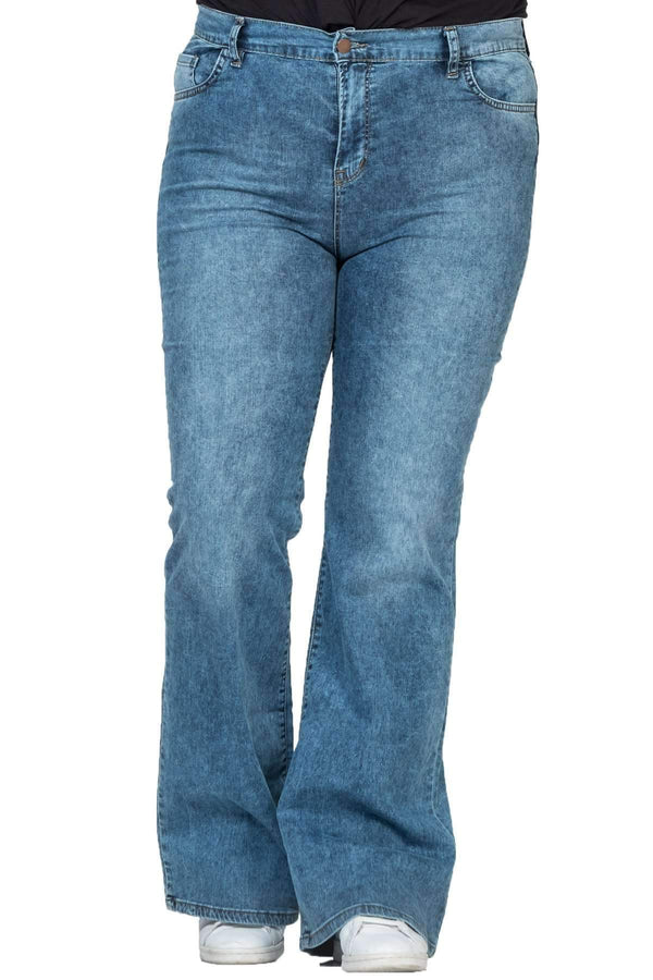 Hanezza с подписью, женские дизайнерские расклешенные джинсы Blue Jean