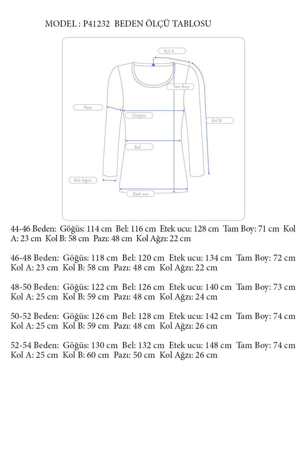 Büyük Beden Kadın  Şifon Fırfırlı Bluz - Astarlı
