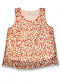 Organza-Bluse mit Blumenmuster