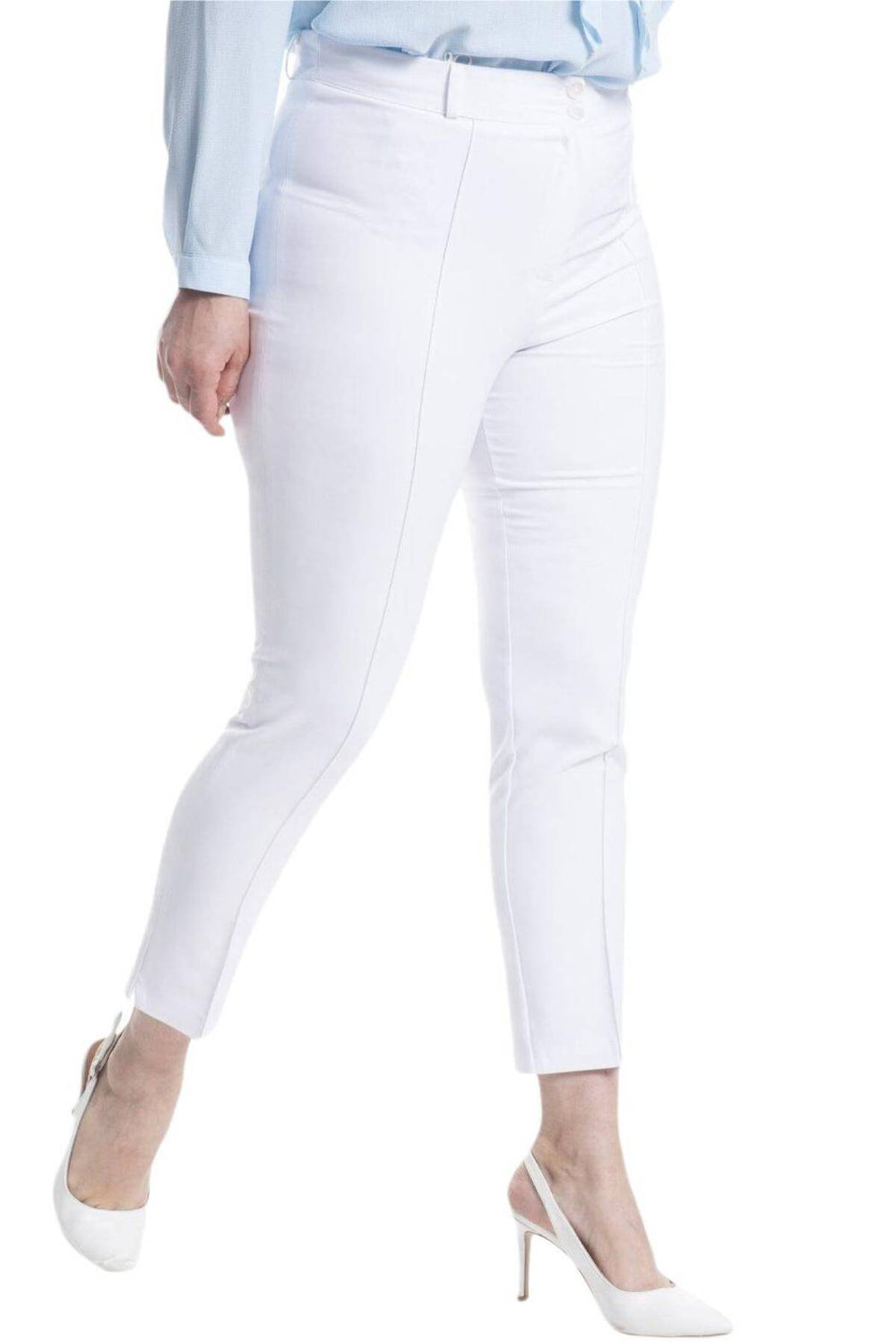 Büyük Beden Kadın Yüksek Bel Likralı Atlas Pantolon - Image 73