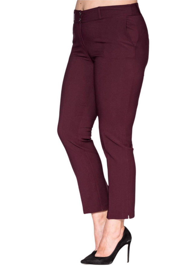 Plus Size Women's High-Waist Tailored Trousers