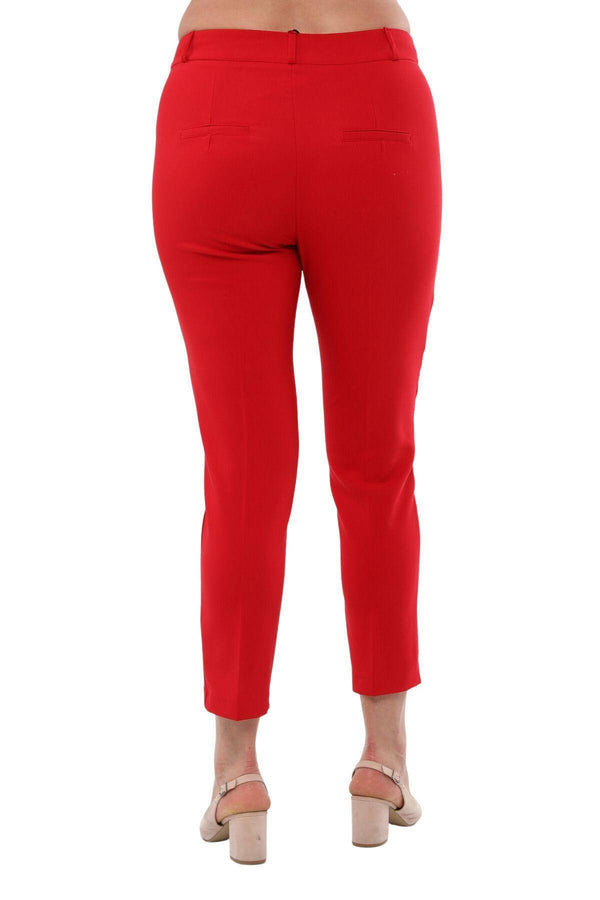 Büyük Beden Kadın Yüksek Bel Likralı Atlas Pantolon