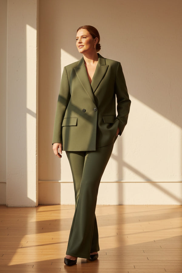 Büyük Beden Kadın  Oversize Vatkalı Astarlı Blazer Ceket