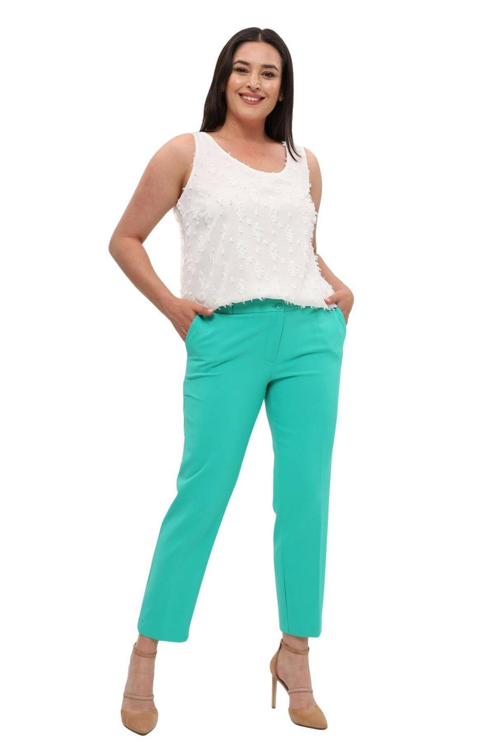 Plus Size Women's High-Waist Tailored Trousers - Image 5