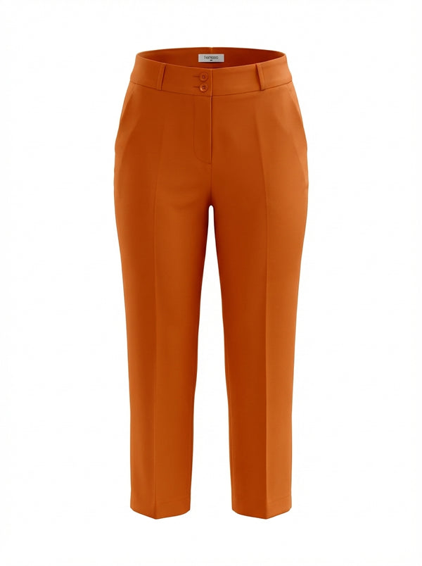 Plus Size Women's High-Waist Tailored Trousers