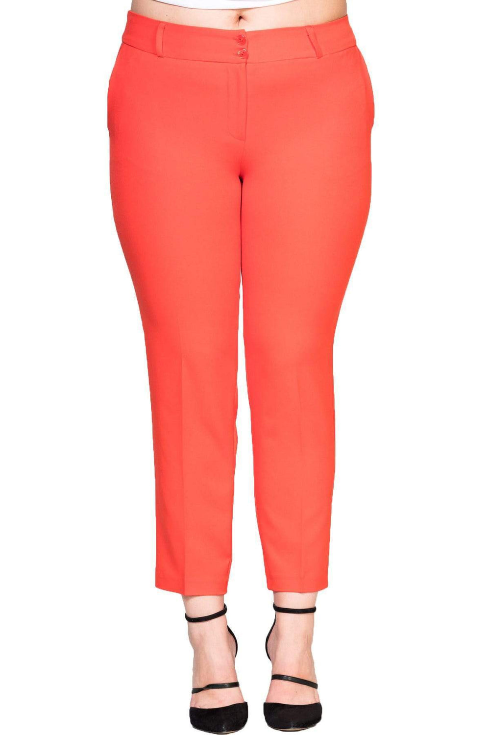 Plus Size Women's High-Waist Tailored Trousers - Image 79