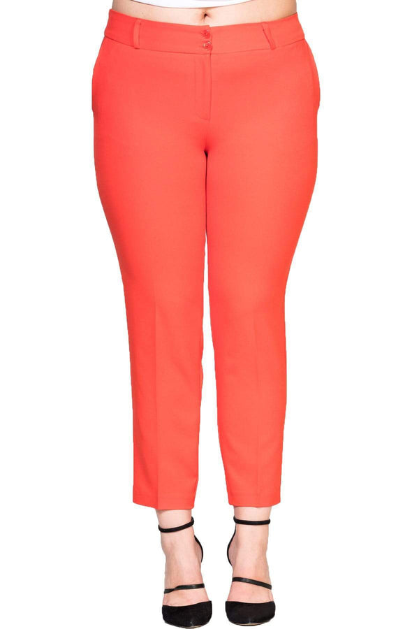 Plus Size Women's High-Waist Tailored Trousers