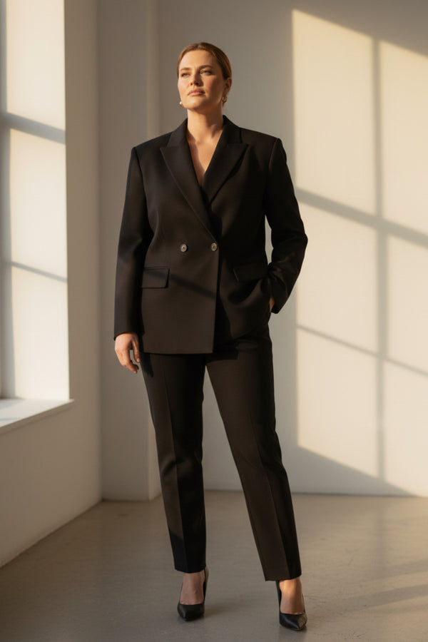 Büyük Beden Kadın  Oversize Vatkalı Astarlı Blazer Ceket