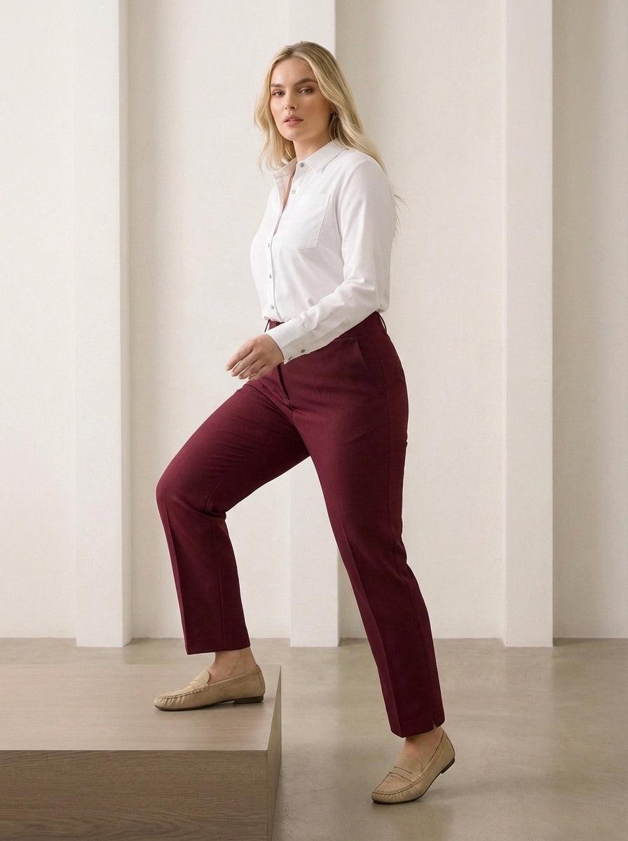Plus Size Women's High-Waist Tailored Trousers - Image 14