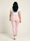 Elastische Damenjeans mit hohem Bund, große Größen