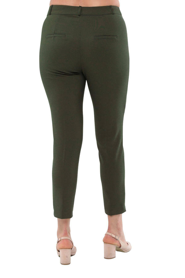 Büyük Beden Kadın Yüksek Bel Likralı Atlas Pantolon