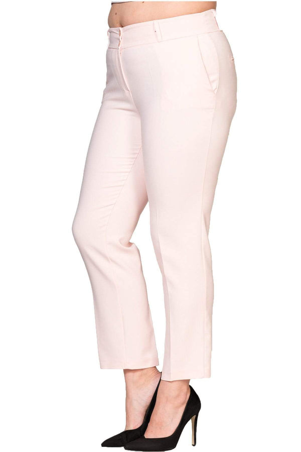 Plus Size Women's High-Waist Tailored Trousers