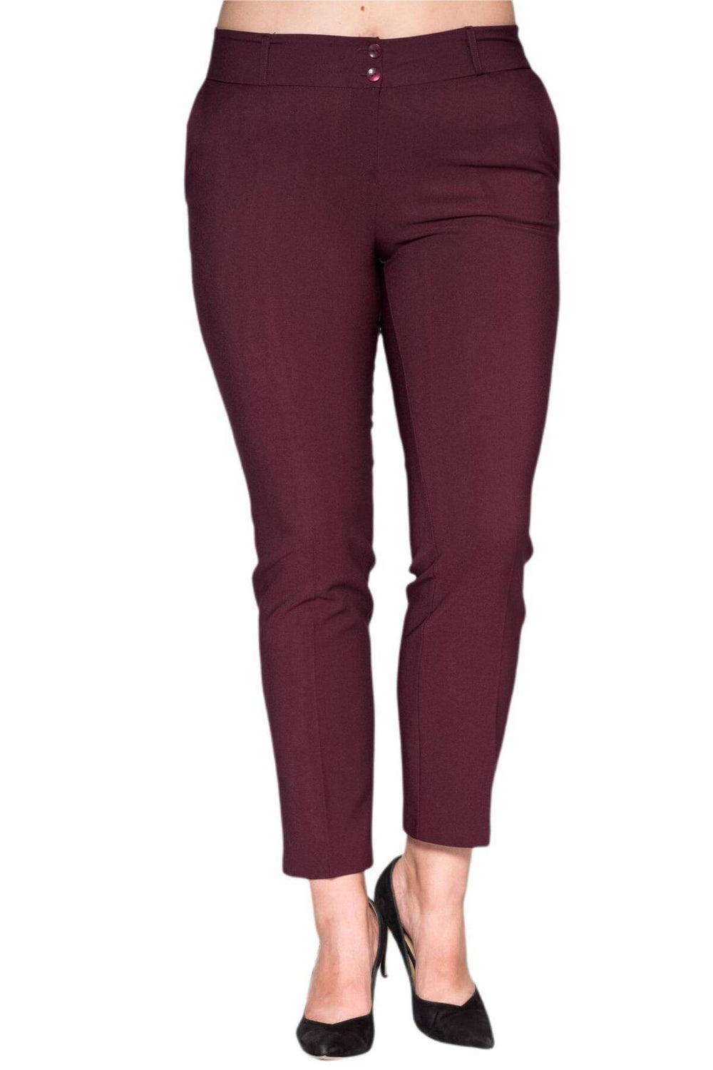 Plus Size Women's High-Waist Tailored Trousers - Image 76