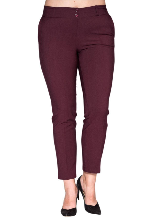 Plus Size Women's High-Waist Tailored Trousers