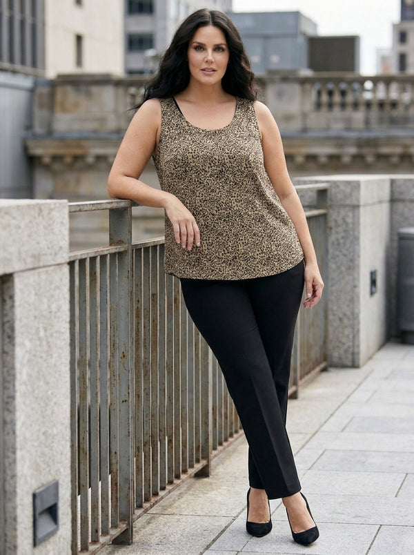 LEOPAR ŞİFON ATLET