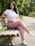 Elastische Damenjeans mit hohem Bund, große Größen