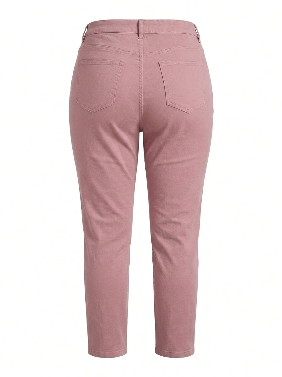 Büyük Beden Kadın Yüksek Bel Likralı Jean Pantolon - Image 2