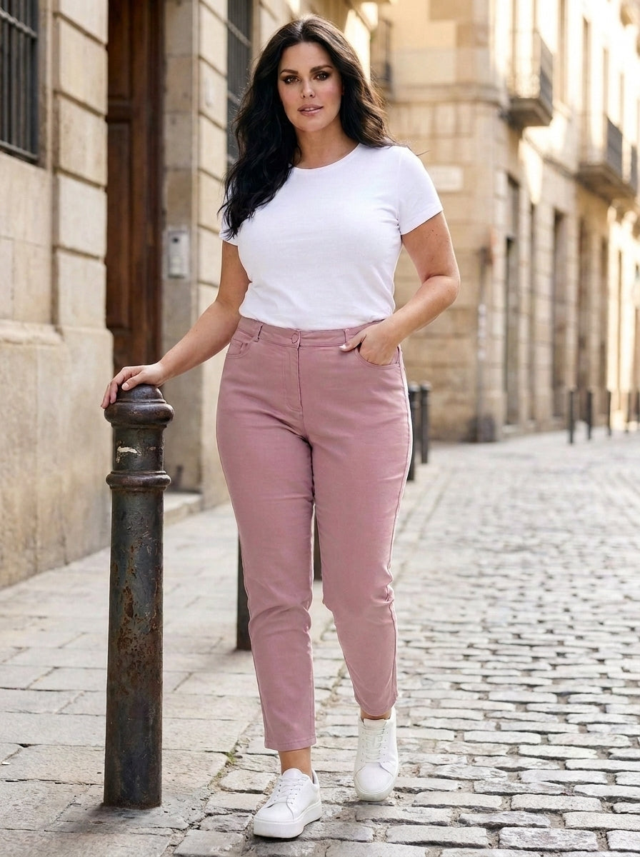 Büyük Beden Kadın Yüksek Bel Likralı Jean Pantolon - Image 7