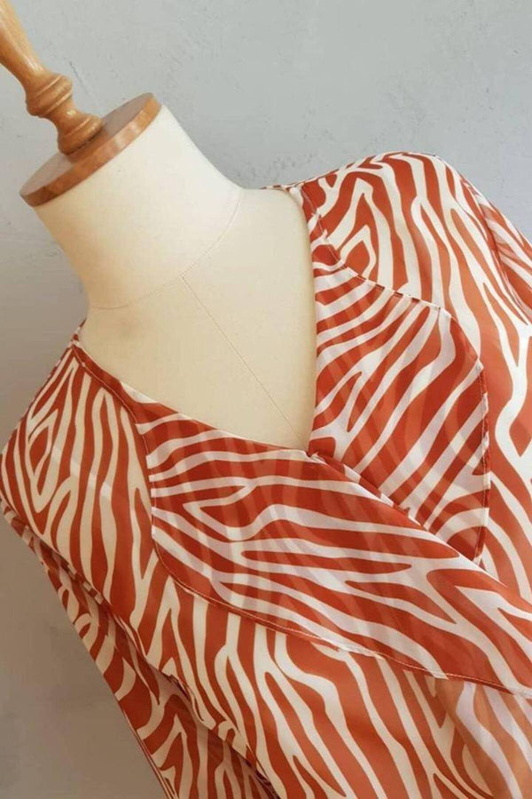 Büyük Beden Kadın  Şifon Fırfırlı Bluz - Astarlı