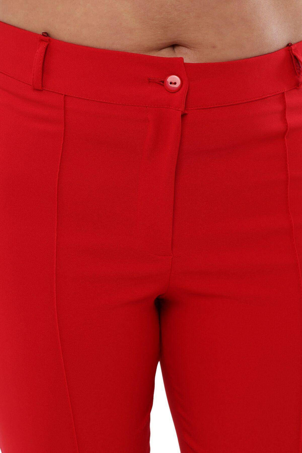 Büyük Beden Kadın Yüksek Bel Likralı Atlas Pantolon - Image 62