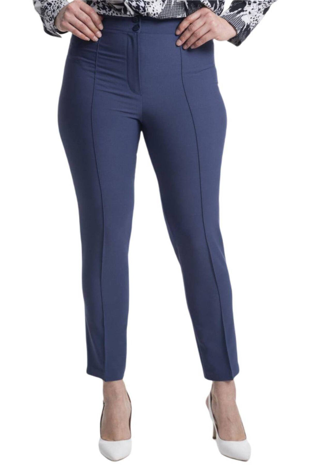 Büyük Beden Kadın Yüksek Bel Likralı Atlas Pantolon - Image 55