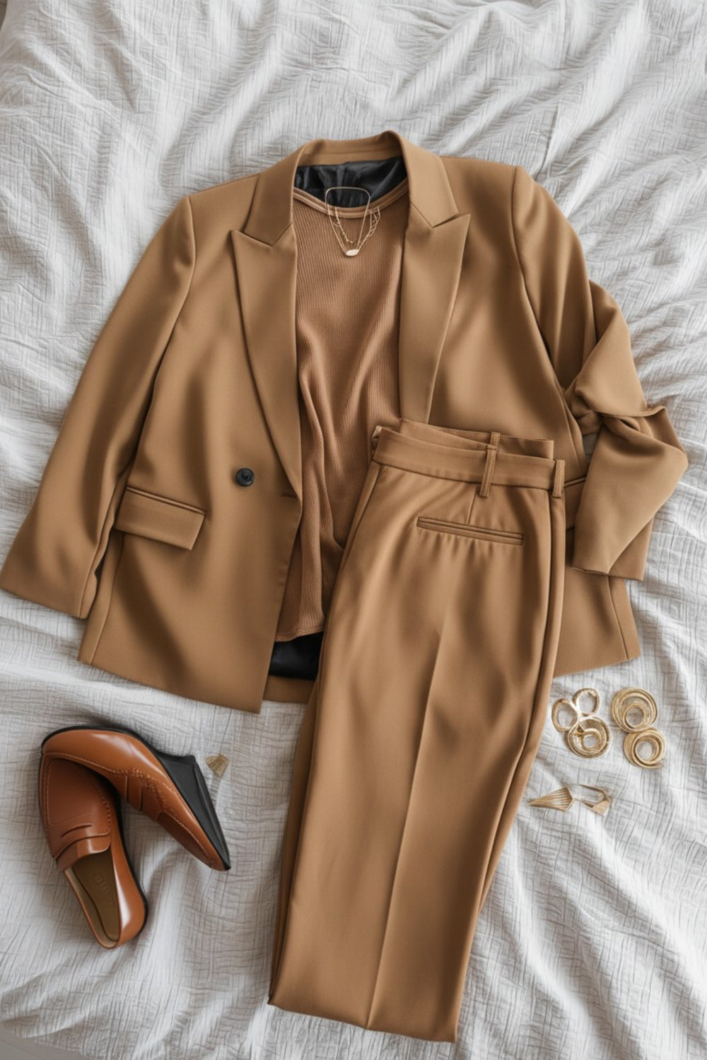 Büyük Beden Kadın  Oversize Vatkalı Astarlı Blazer Ceket - Image 9