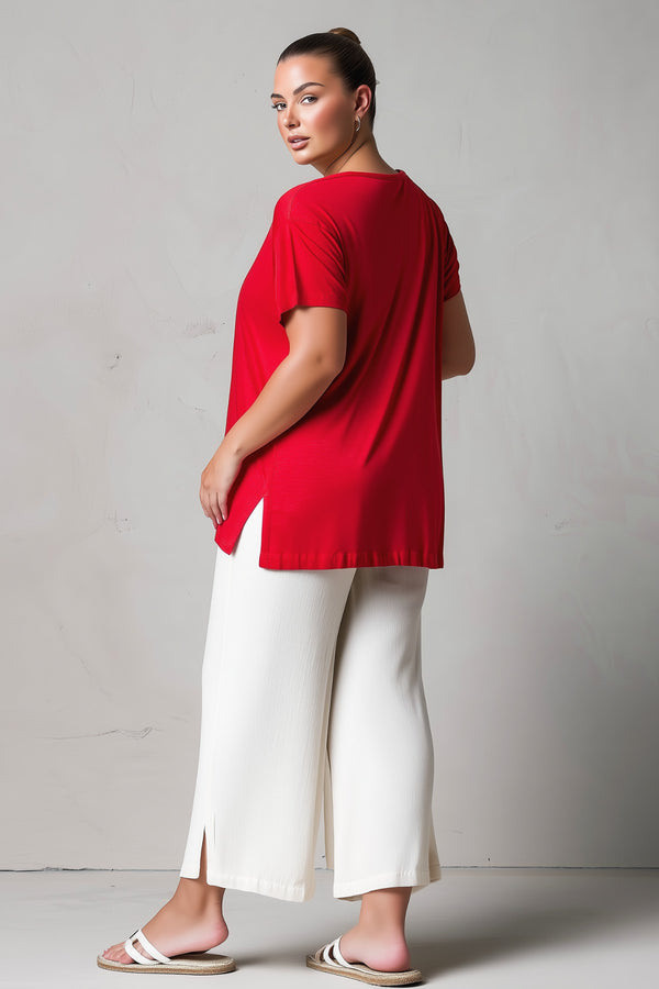 Comodidad sin límites: Camiseta básica con cuello en V