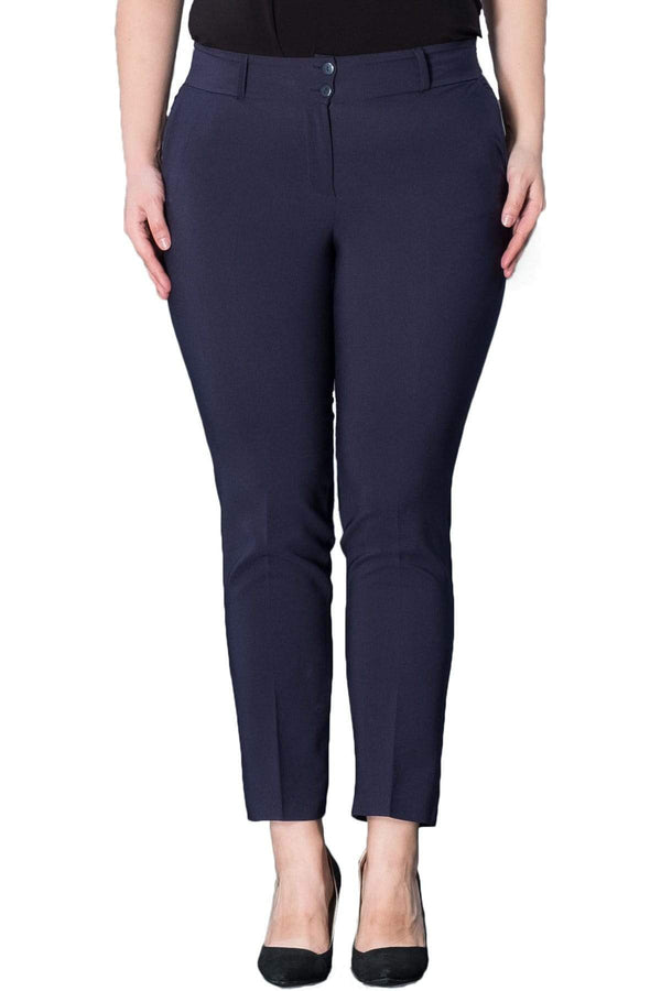 Büyük Beden Kadın Yüksek Bel Kumaş Pantolon