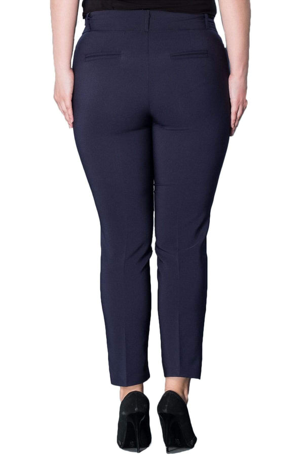 Büyük Beden Kadın Yüksek Bel Kumaş Pantolon