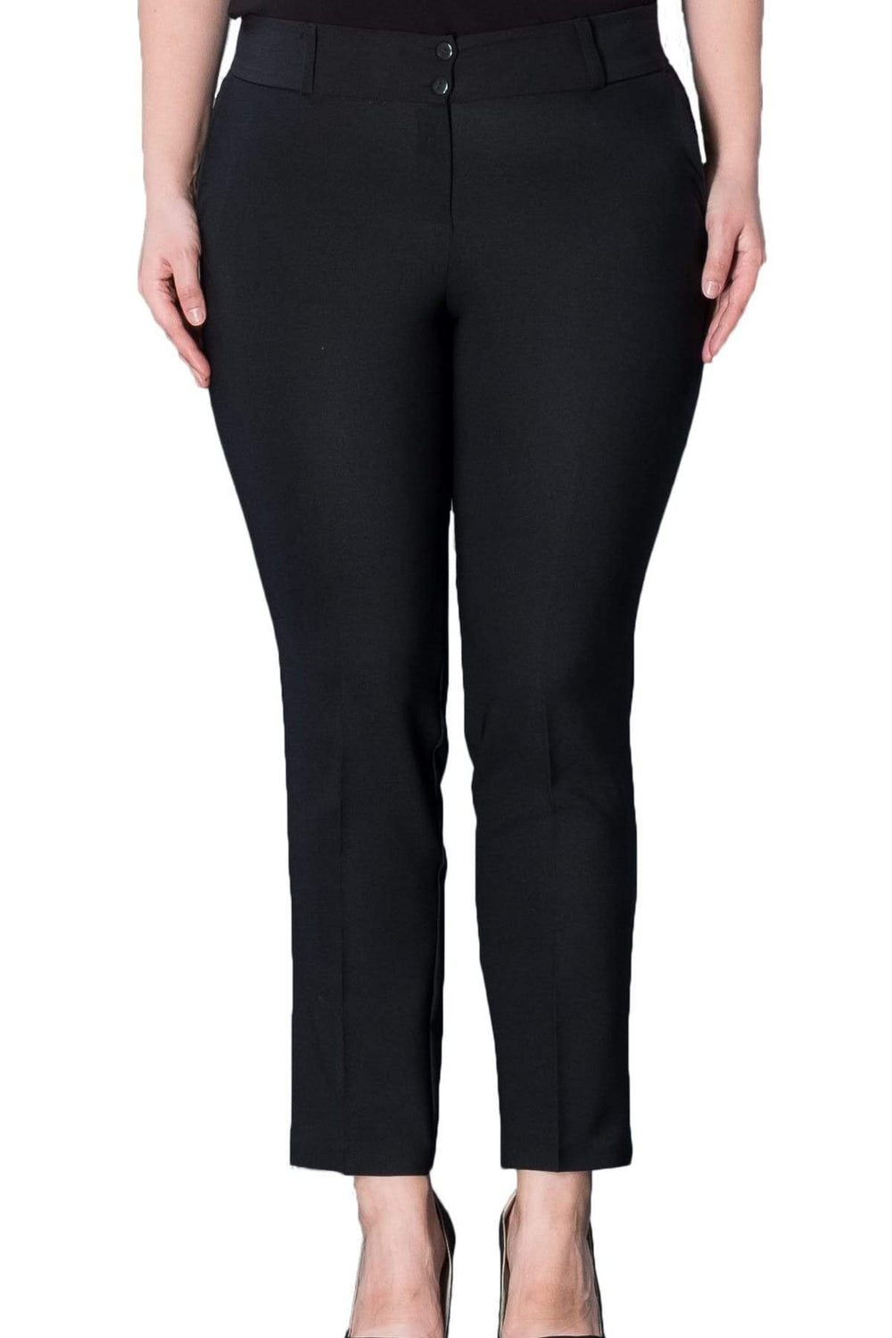 Büyük Beden Kadın Yüksek Bel Kumaş Pantolon - Image 58