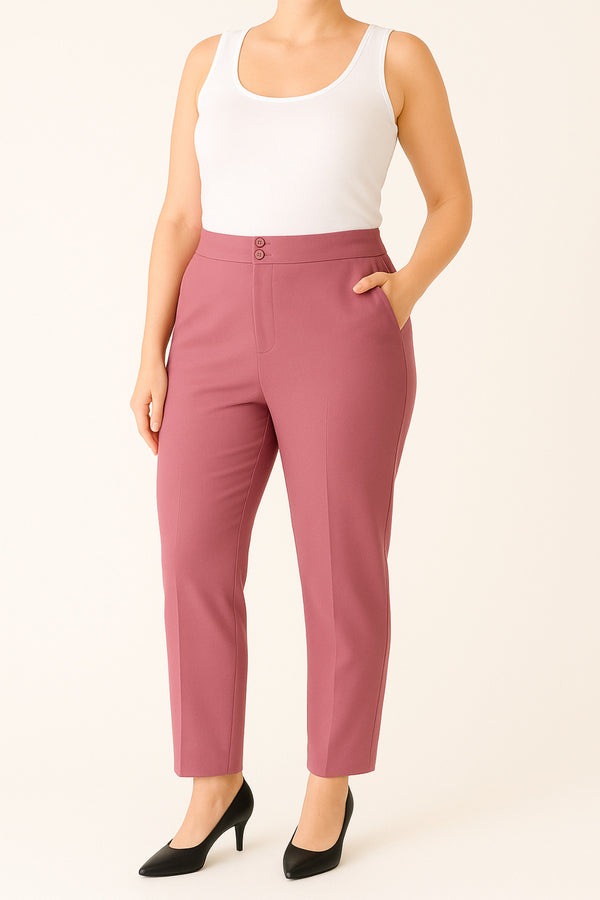 Plus Size Women's High-Waist Tailored Trousers