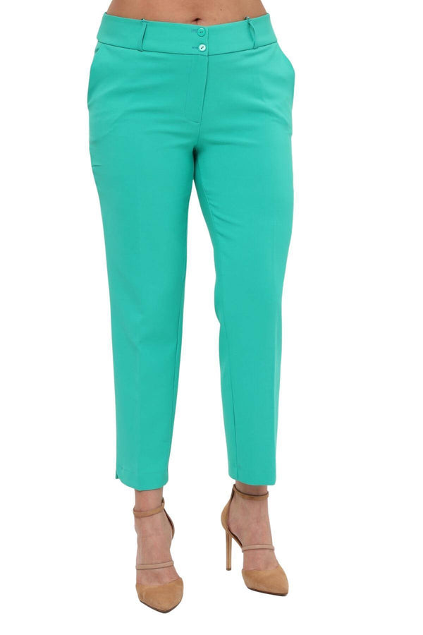 Plus Size Women's High-Waist Tailored Trousers