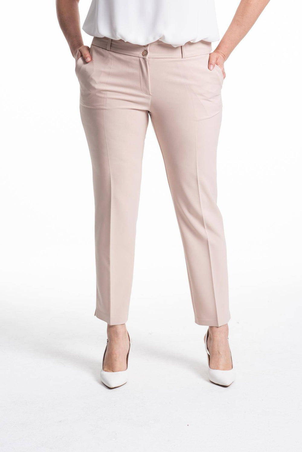 Büyük Beden Kadın Yüksek Bel Kumaş Pantolon - Image 53